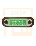 Hella Narrow Rim LED Courtesy Lamp - Green (95951015) 