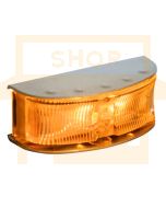 Hella HD LED Supplementary Side Direction Indicator or Cab Marker - Amber Illuminated, Satin S/S Housing (Pack of 4) (2027BULK)