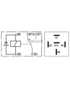 Bosch 0332209158 Mini Relay - Single