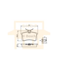 Bosch 0986494399 Brake Pad Set BP1322 - Set