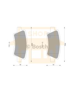 Bosch 0986AB1174 Brake Pad Set DB2076BL - Set