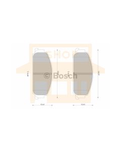 Bosch 0986AB1783 Brake Pad Set DB1765BL - Set