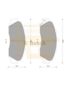 Bosch 0986AB2204 Brake Pad Set DB1206BL - Set