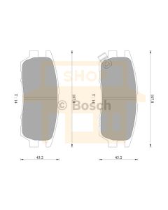 Bosch 0986AB2208 Brake Pad Set DB1231BL - Set