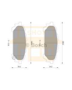 Bosch 0986AB2261 Brake Pad Set DB1672BL - Set