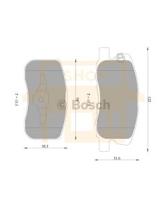 Bosch 0986AB2287 Brake Pad Set DB1796BL - Set