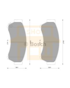 Bosch 0986AB2302 Brake Pad Set DB1942BL - Set