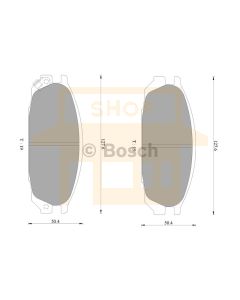 Bosch 0986AB2312 Brake Pad Set DB1146BL - Set