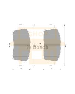 Bosch 0986AB2382 Brake Pad Set DB1422BL - Set