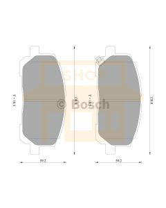 Bosch 0986AB2384 Brake Pad Set DB1488BL - Set