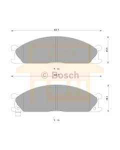 Bosch 0986AB2467 Brake Pad Set DB438BL - Set