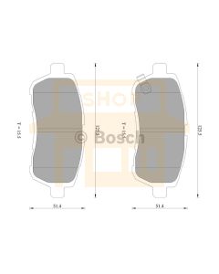 Bosch 0986AB2502 Brake Pad Set DB1941BL - Set