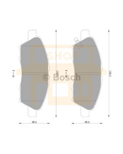 Bosch 0986AB2507 Brake Pad Set DB1830BL - Set