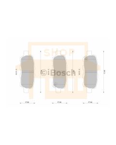 Bosch 0986AB2515 Brake Pad Set DB1509BL - Set