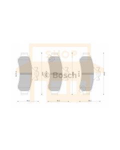 Bosch 0986AB2520 Brake Pad Set DB1475BL - Set
