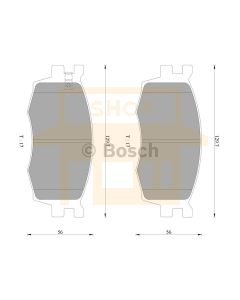 Bosch 0986AB3077 Brake Pad Set DB1787BL - Set