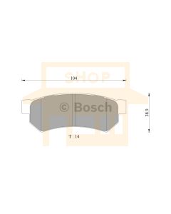 Bosch 0986AB3102 Brake Pad Set DB2056BL - Set